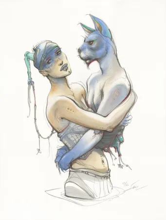 Lithografie Bilal - Transhumans 1