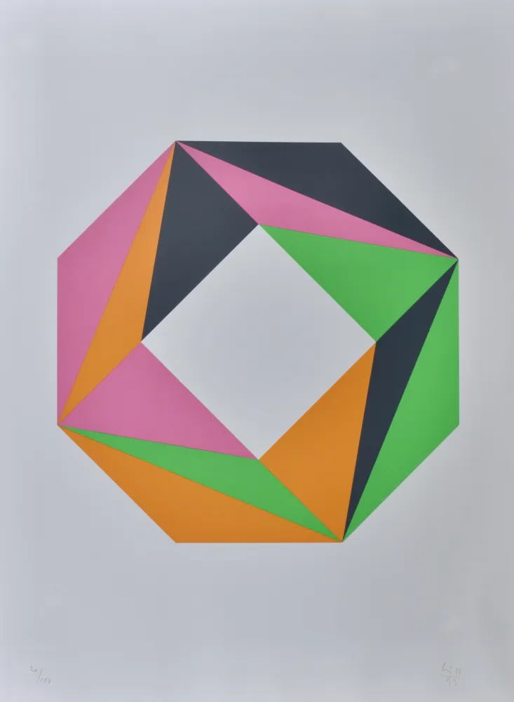 Zeefdruk Bill - Composition, 1993 - Hand-signed