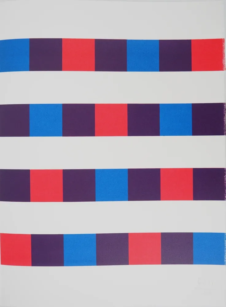 Zeefdruk Bill - Motif en Trois couleurs,