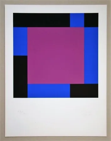 Zeefdruk Bill - Quadrat in gegenläufigen Reflexionen