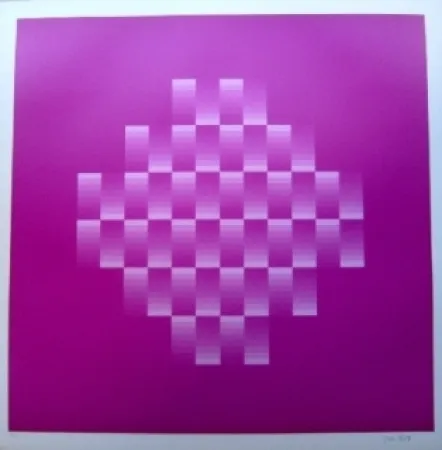 Lithografie Bird - Tribute to vasarely 10