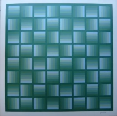 Lithografie Bird - Tribute to vasarely 3