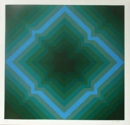 Lithografie Bird - Tribute to vasarely