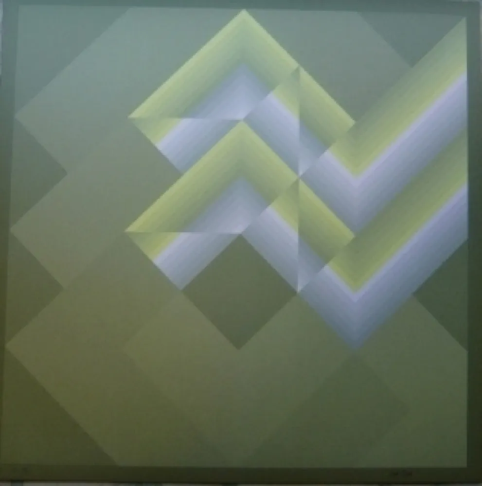 Lithografie Bird - Tribute to vasarely