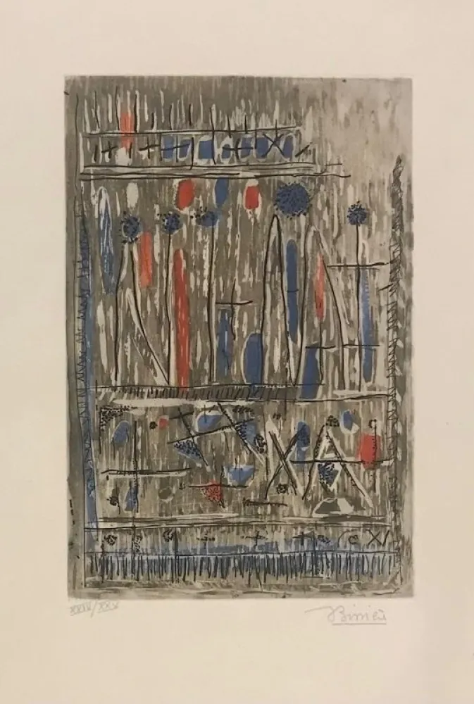 Gravure Bissiere - Composition 