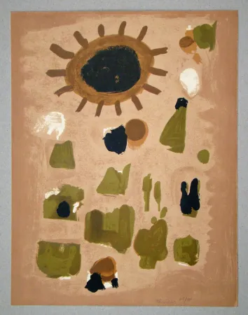 Lithografie Bissiere - Composition