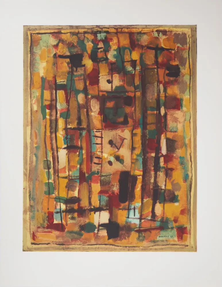 Lithografie Bissiere - Composition abstraite