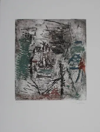 Ets En Aquatint Bissière - Grosse tête