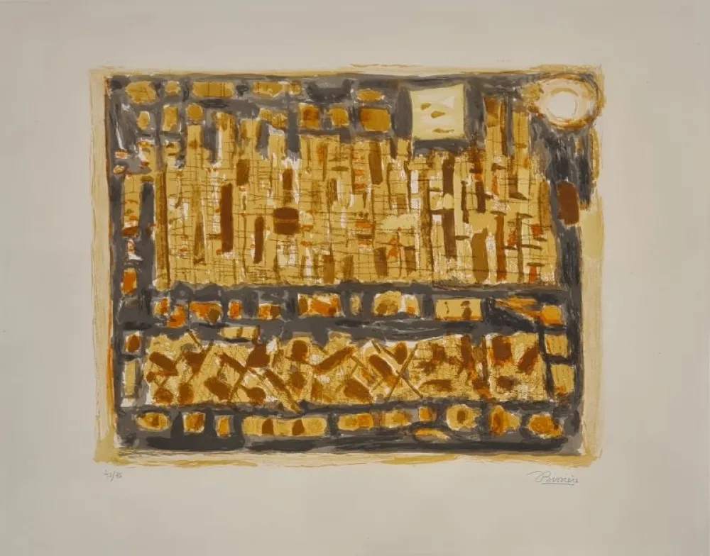 Lithografie Bissiere - Le château 