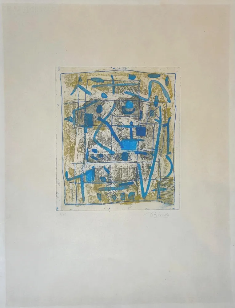 Ets En Aquatint Bissiere - Soleil noir 