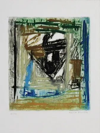 Ets En Aquatint Bissière - Tête noire