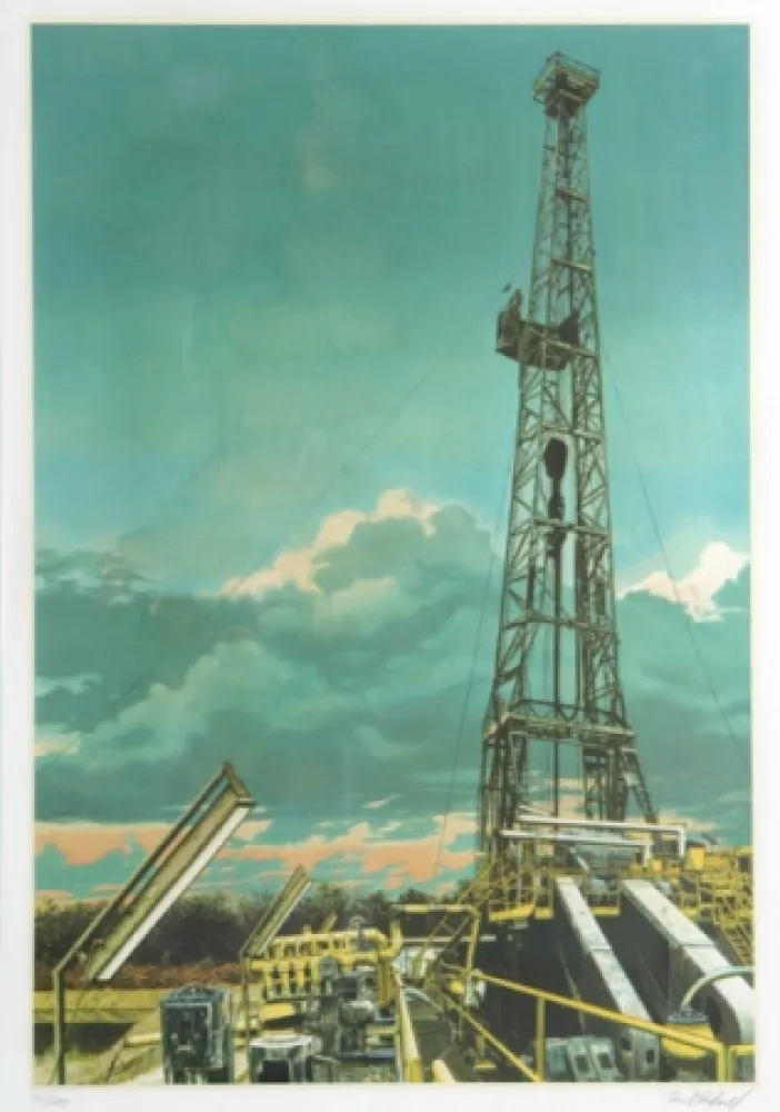 Zeefdruk Blackwell - Oil Well