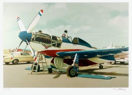 Lithografie Blackwell - Red, White & Blue Mustang