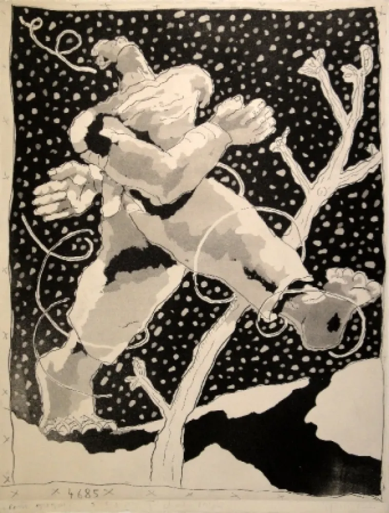 Aquatint Blais - Untitled (Schreitender).