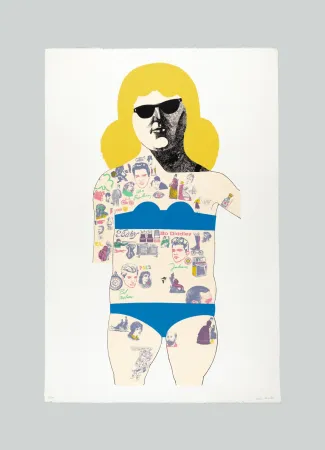 Zeefdruk Blake - Tatooed lady