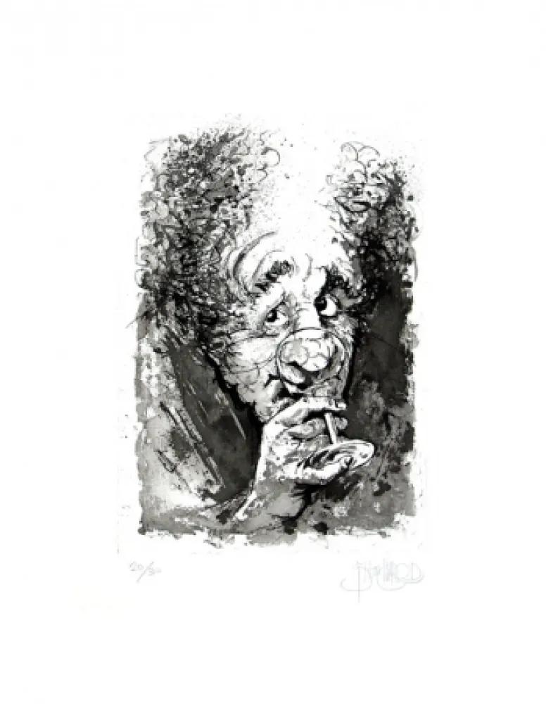 Ets En Aquatint Blanchard - Le buveur