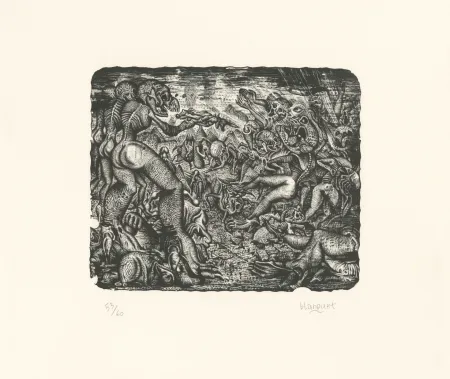 Lithografie Blanquet - Rixe Urticante