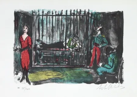 Lithografie Blatas - 	L'opera Des Gueux the Beggers Opera plate no. IV