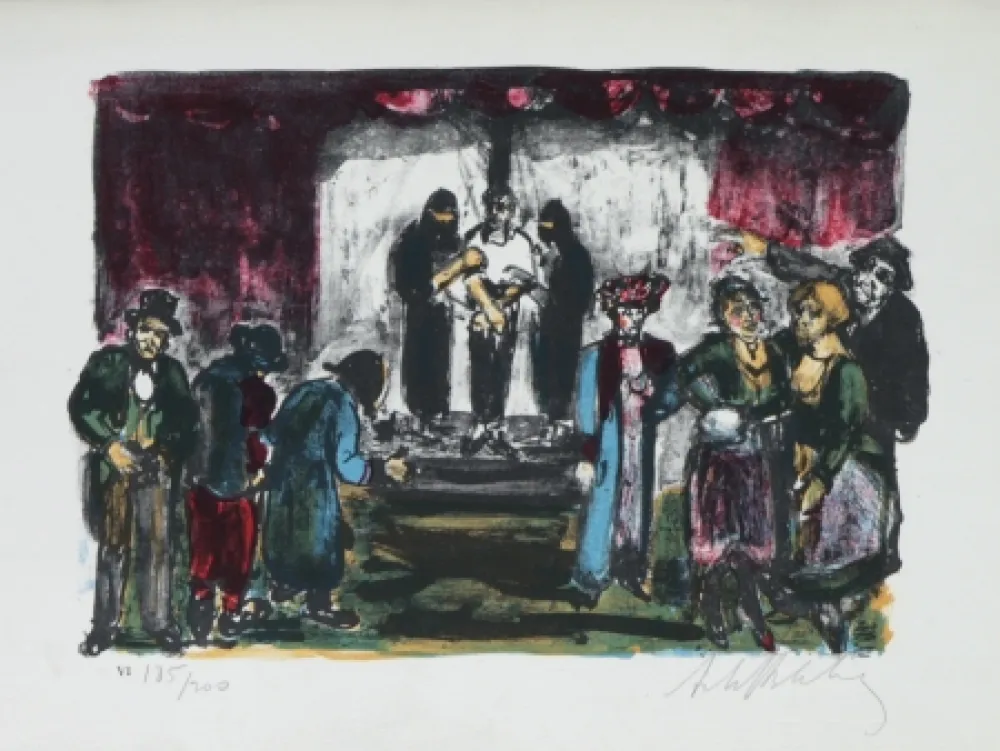 Lithografie Blatas - 	L'opera Des Gueux The Beggers Opera plate no. VI