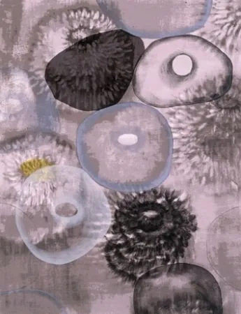 Zeefdruk Bleckner - Happiness For Instance I