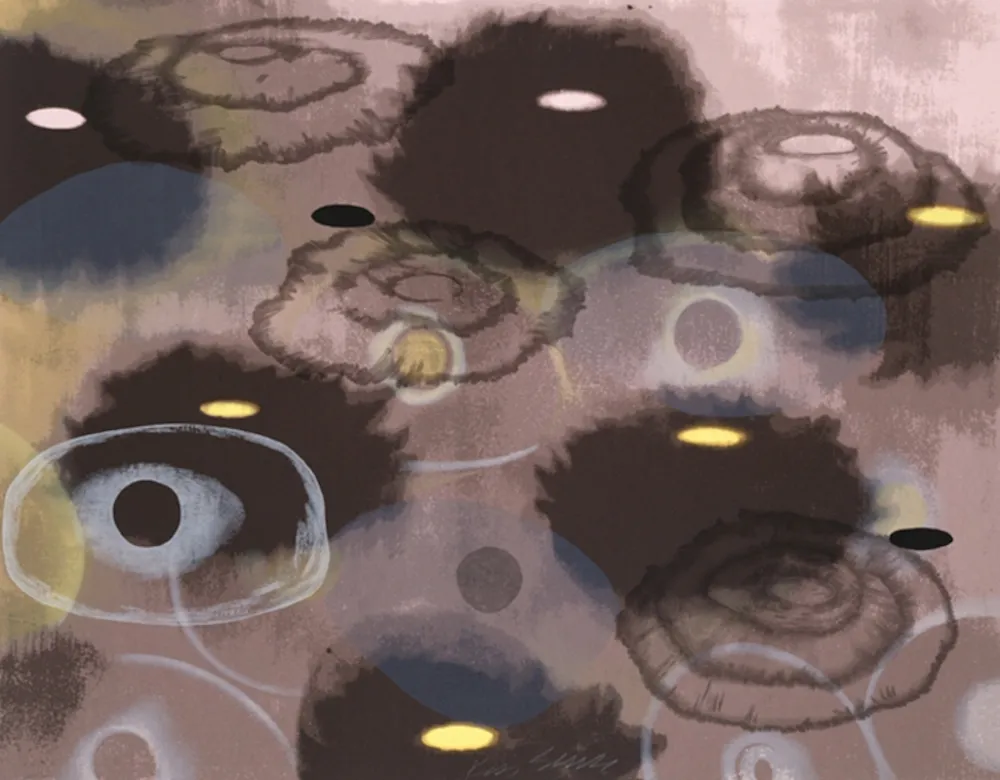 Zeefdruk Bleckner - Just Because III