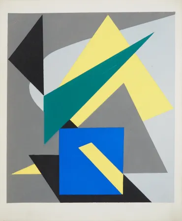 Lithografie Bloc - Abstraction géométrique