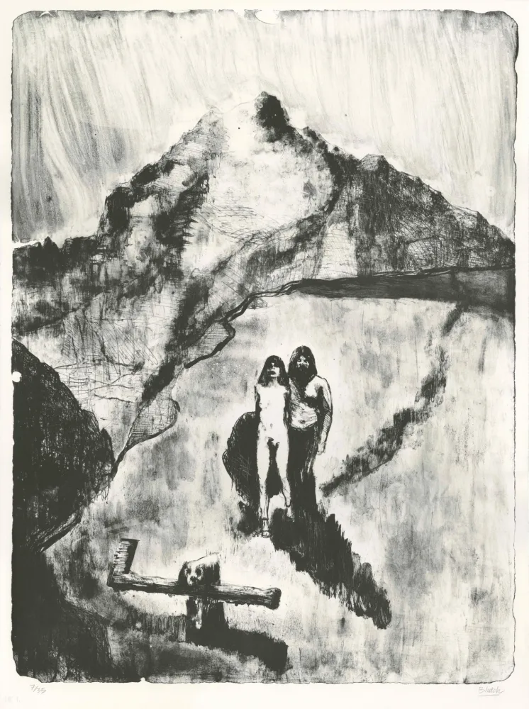 Lithografie Blutch - Le Pays de la Soif