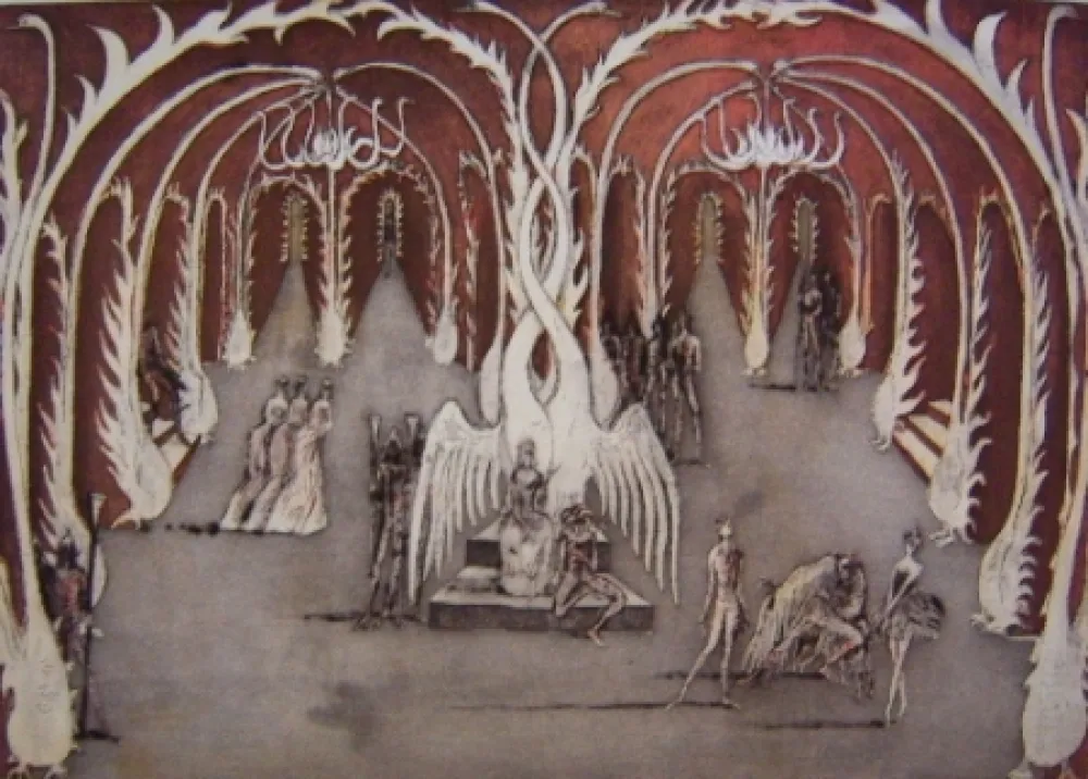 Aquatint Bo - The swan's lake 4