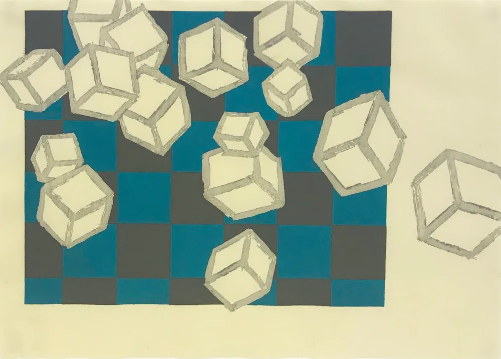 Houtsnede Bochner - FLOATING WORLD