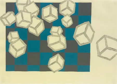 Houtsnede Bochner - FLOATING WORLD