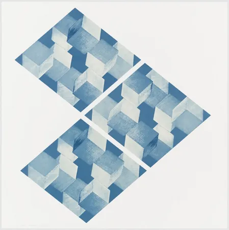 Zeefdruk Bochner - Untitled (Four X Four X Four)