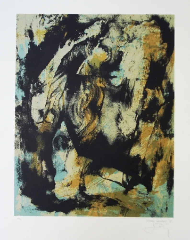 Lithografie Bohary - Water fall city