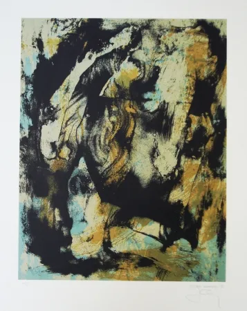 Lithografie Bohary - Water fall city