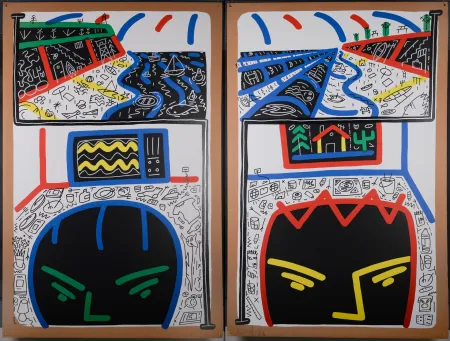 Zeefdruk Boisrond - Rêve de plage, 1986 (Diptyque)