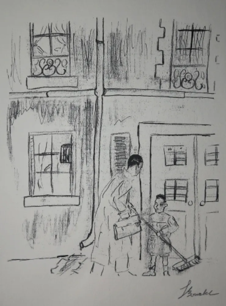 Gravure Bonabel - Louis-Ferdinand Céline - Gravure Originale - Voyage au Bout de la Nuit