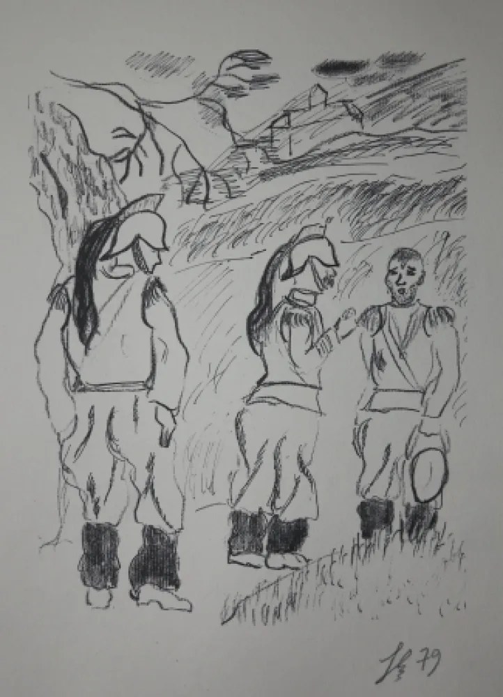 Gravure Bonabel - Louis-Ferdinand Céline - Gravure Originale - Voyage au Bout de la Nuit