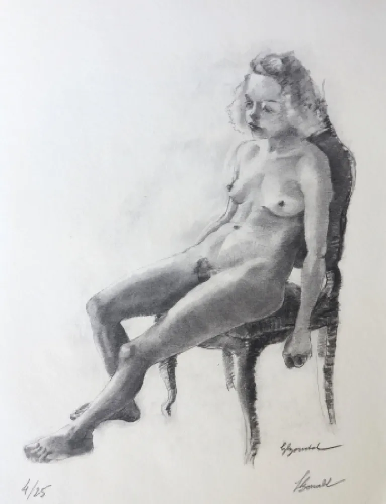 Lithografie Bonabel - Louis-Ferdinand Céline - Nu Feminin - Teen Nude - 1938