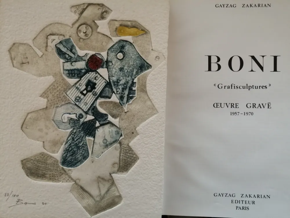 Geïllustreerd Boek Boni - Grafisculptures - Oeuvre gravé - 1957 - 1970