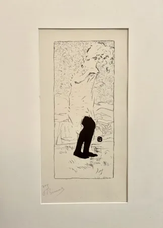 Lithografie Bonnard - Jeune femme aux bas noirs (1893)