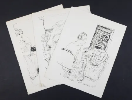 Lithografie Bonnard - La vie de Sainte Monique #1, 1930 - Set of 3 lithographs