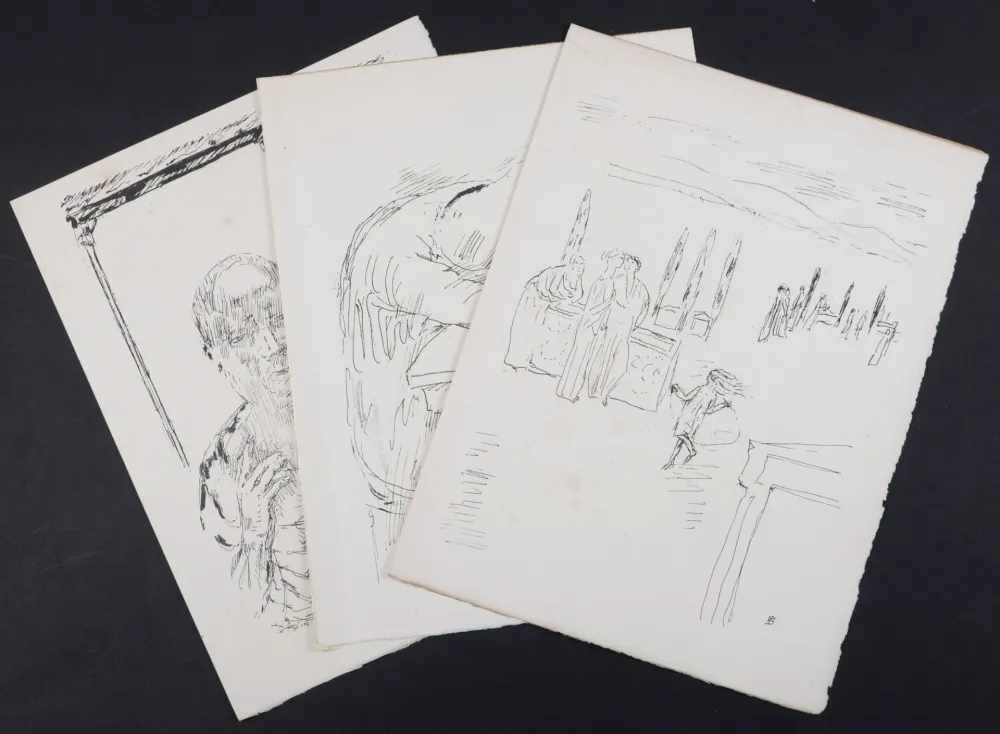 Lithografie Bonnard - La vie de Sainte Monique #11, 1930 - Set of 3 lithographs
