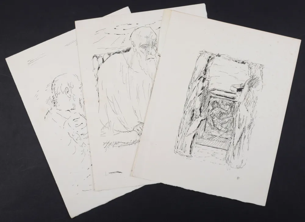 Lithografie Bonnard - La vie de Sainte Monique #12, 1930 - Set of 3 lithographs