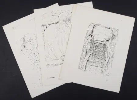 Lithografie Bonnard - La vie de Sainte Monique #12, 1930 - Set of 3 lithographs