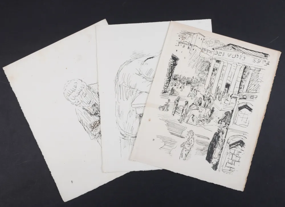 Lithografie Bonnard - La vie de Sainte Monique #4, 1930 - Set of 3 lithographs