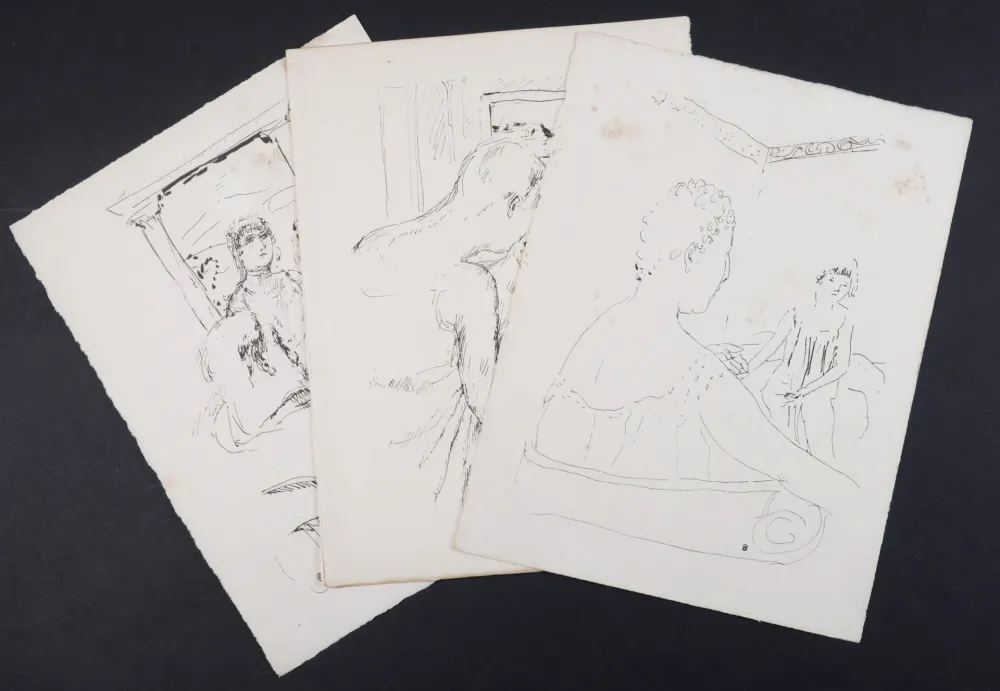 Lithografie Bonnard - La vie de Sainte Monique #6, 1930 - Set of 3 lithographs