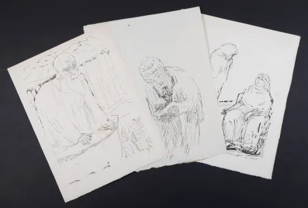 Lithografie Bonnard - La vie de Sainte Monique #7, 1930 - Set of 3 lithographs
