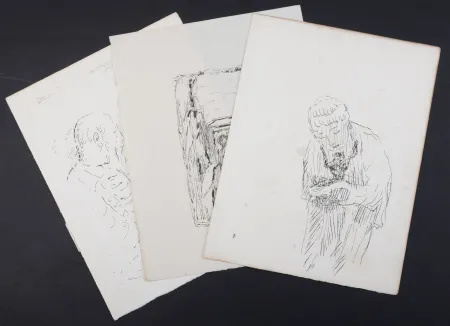Lithografie Bonnard - La vie de Sainte Monique #9, 1930 - Set of 3 lithographs