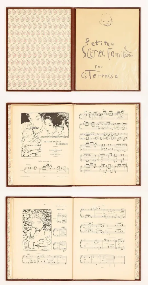 Geïllustreerd Boek Bonnard - Petites scènes familières Pour Piano. 20 lithographies originales de Pierre Bonnard (1893)