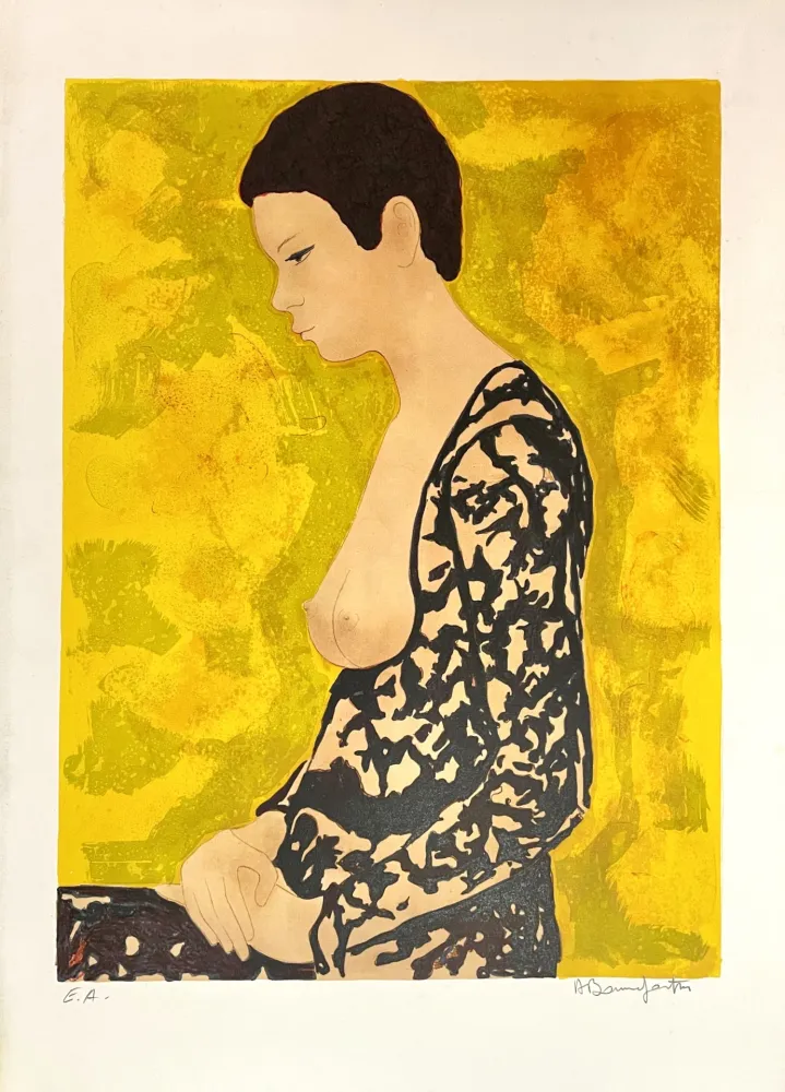 Lithografie Bonnefoit - Cheveux courts 