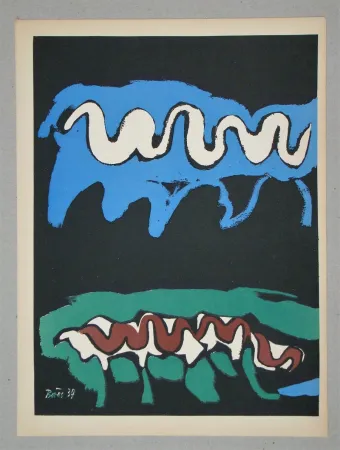 Lithografie Bores - Les quatre éléments - Terre